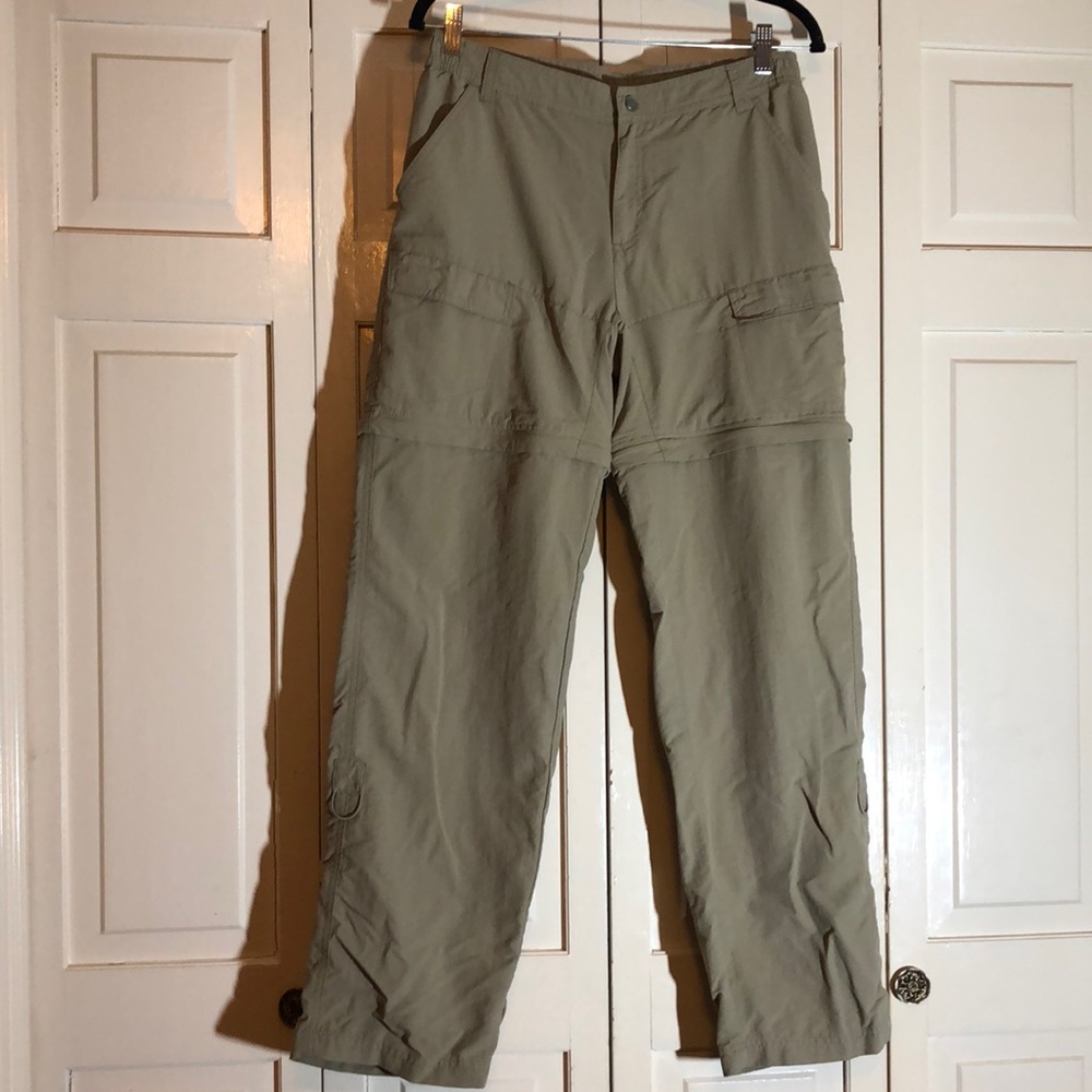 World Wide Sportsman Tan Hiking Pants Zip Off Legs for Shorts transformation SZM